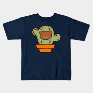 Bear Face Cactus Kids T-Shirt